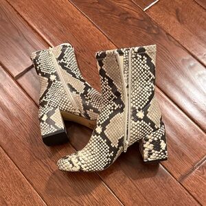New Silent D Snakeskin Ankle Boots